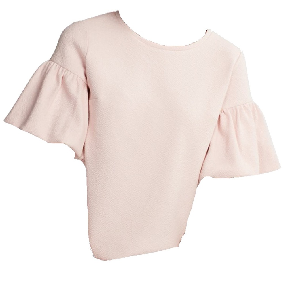 Express Pink Ruffle Sleeve Top Size Small